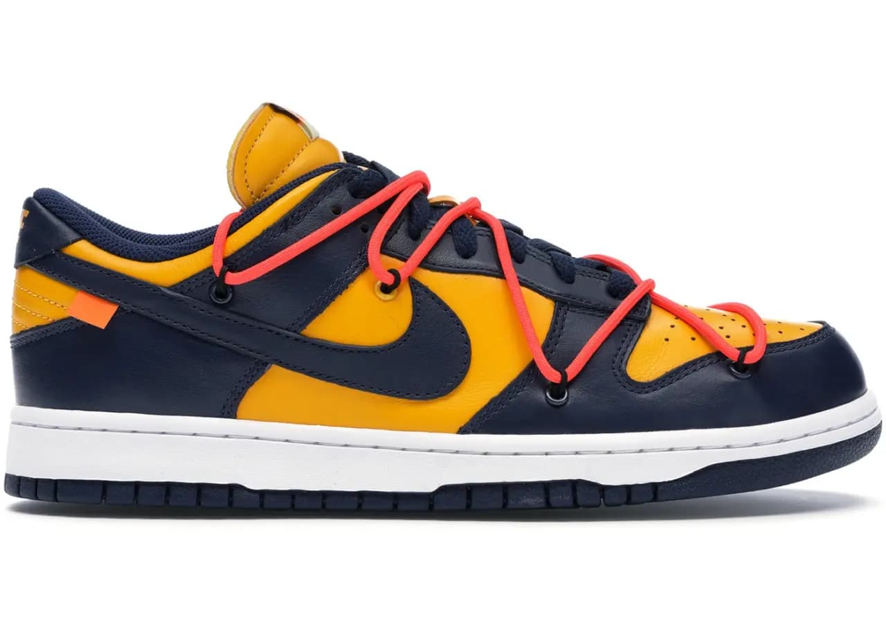 Giày Nike Dunk Low Off-White 'University Gold Midnight Navy' CT0856-700 Giày Nike Dunk Low Off-White 'University Gold Midnight Navy' CT0856-700