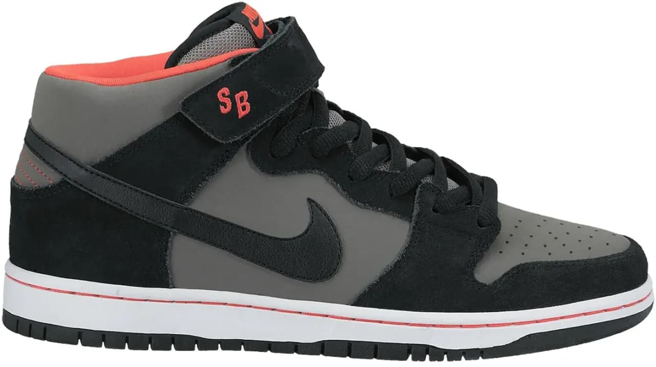 Giày Nike Dunk SB Mid 'Black Medium Grey' 314383-018 Giày Nike Dunk SB Mid 'Black Medium Grey' 314383-018