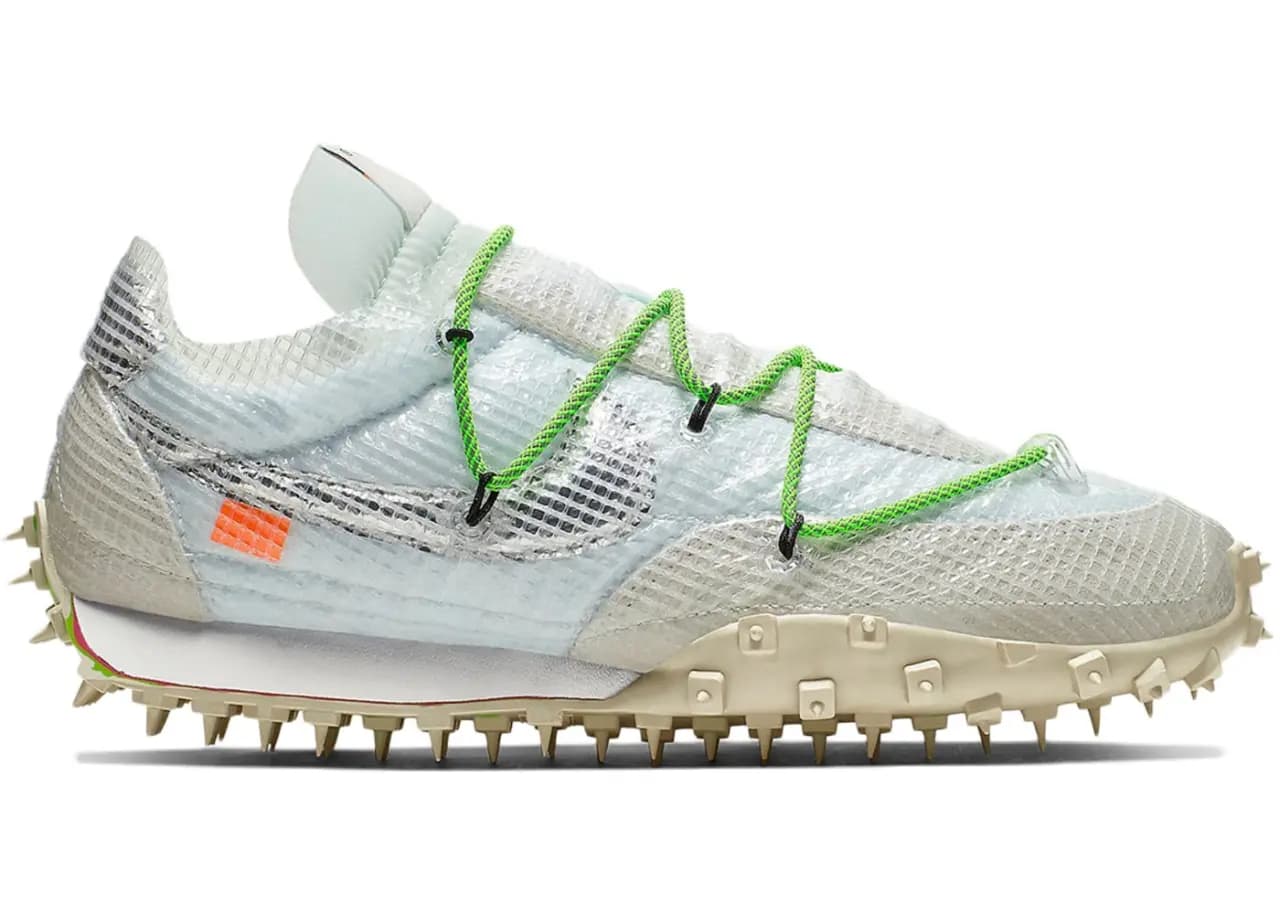 Giày Nike Waffle Racer Off-White White Green (W) CD8180-100 Giày Nike Waffle Racer Off-White White Green (W) CD8180-100