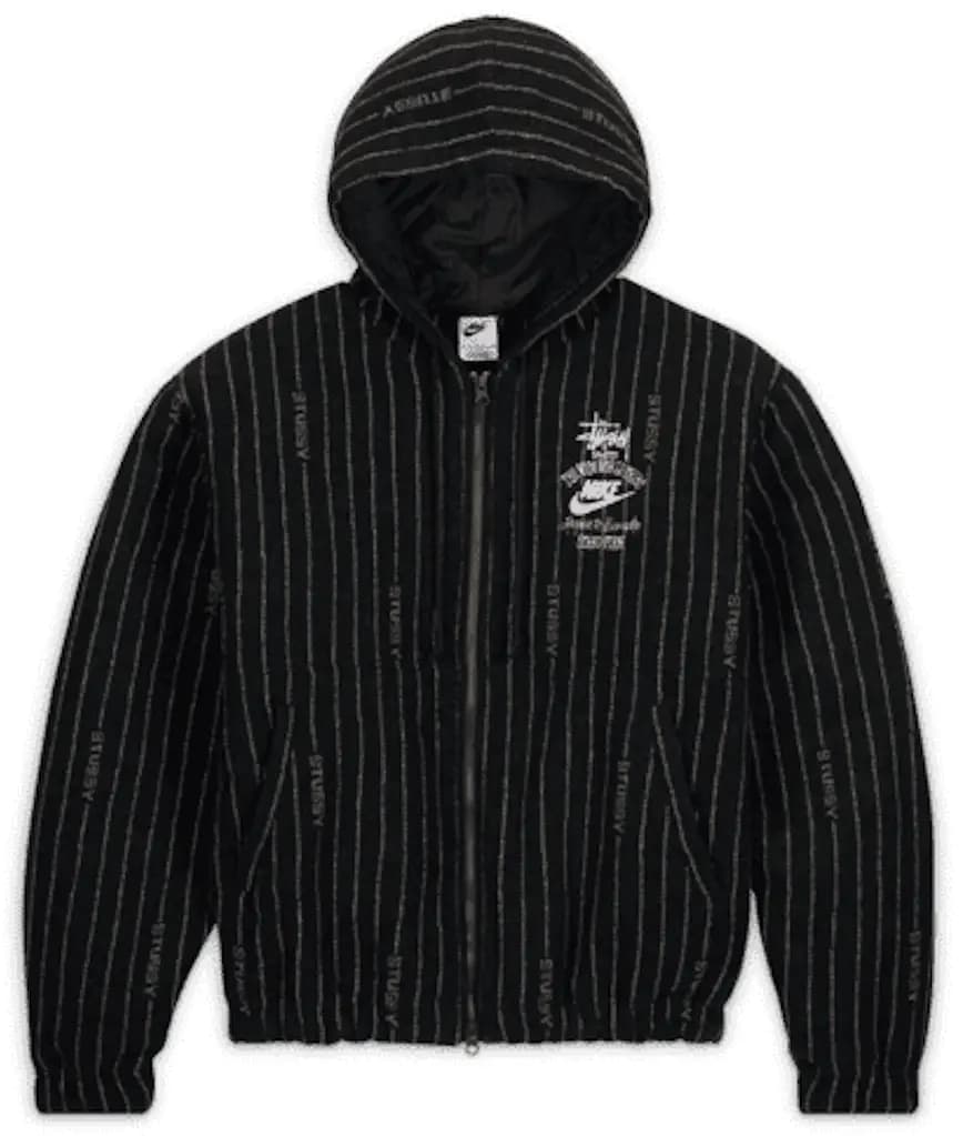 Áo Nike x Stussy Striped Wool Jacket 'Black' DR4023-010 Áo Nike x Stussy Striped Wool Jacket 'Black' DR4023-010