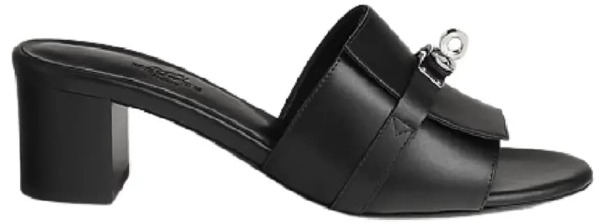 Dép Hermes Gigi 50 Sandal 'Silver Black' H231063Z-02420 Dép Hermes Gigi 50 Sandal 'Silver Black' H231063Z-02420