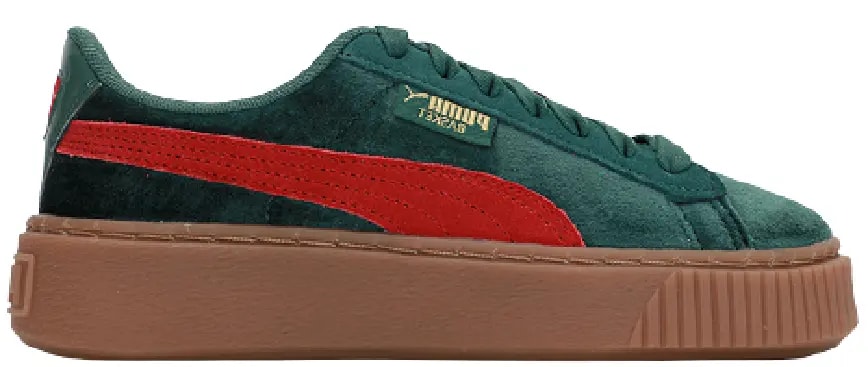 Giày Puma Platform Velvet Green Red Gum 373935-03 — kich-thuoc: lien-he-order Giày Puma Platform Velvet Green Red Gum 373935-03 — kich-thuoc: lien-he-order