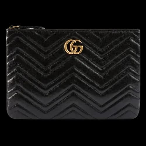 Túi Gucci Leather GG Marmont Pouch With Heart Black 525541-0OLET-1000 Túi Gucci Leather GG Marmont Pouch With Heart Black 525541-0OLET-1000