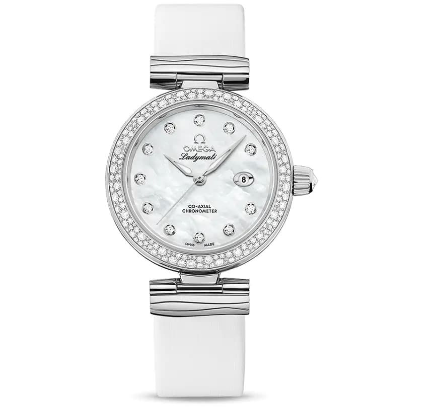 Đồng Hồ Omega De Ville Ladymatic 'White' 425-37-34-20-55-002 Đồng Hồ Omega De Ville Ladymatic 'White' 425-37-34-20-55-002