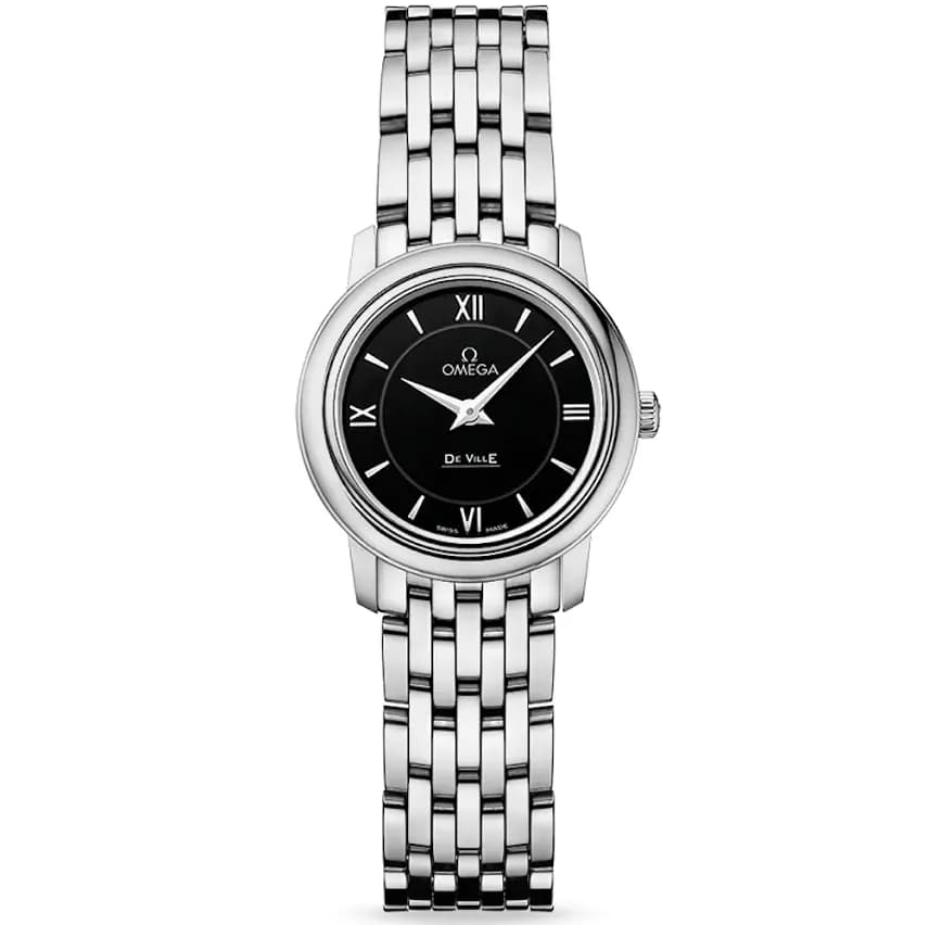 Đồng Hồ Omega De Ville Prestige Black Dial Ladies 'Silver' 424-10-24-60-01-001 Đồng Hồ Omega De Ville Prestige Black Dial Ladies 'Silver' 424-10-24-60-01-001