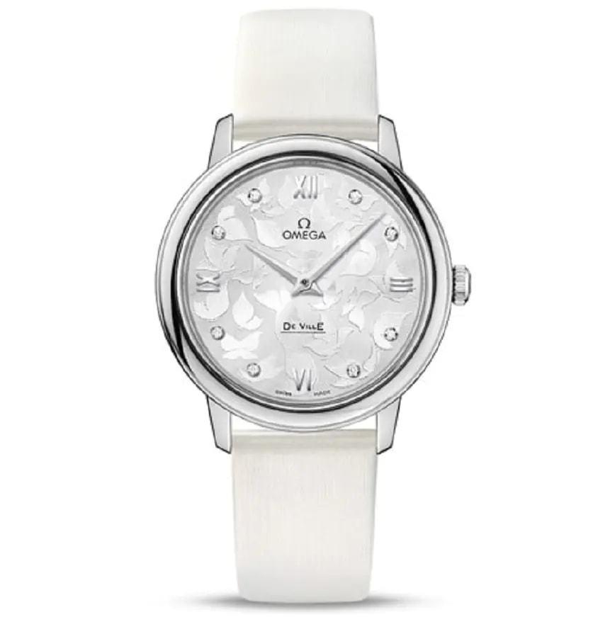 Đồng Hồ Omega De Ville White Diamond Watch 'White' 424-12-33-60-52-001 Đồng Hồ Omega De Ville White Diamond Watch 'White' 424-12-33-60-52-001