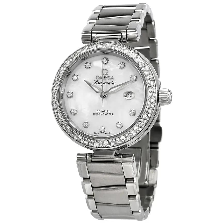 Đồng Hồ Omega De Villle Ladymatic 'White' 425-35-34-20-55-002 Đồng Hồ Omega De Villle Ladymatic 'White' 425-35-34-20-55-002