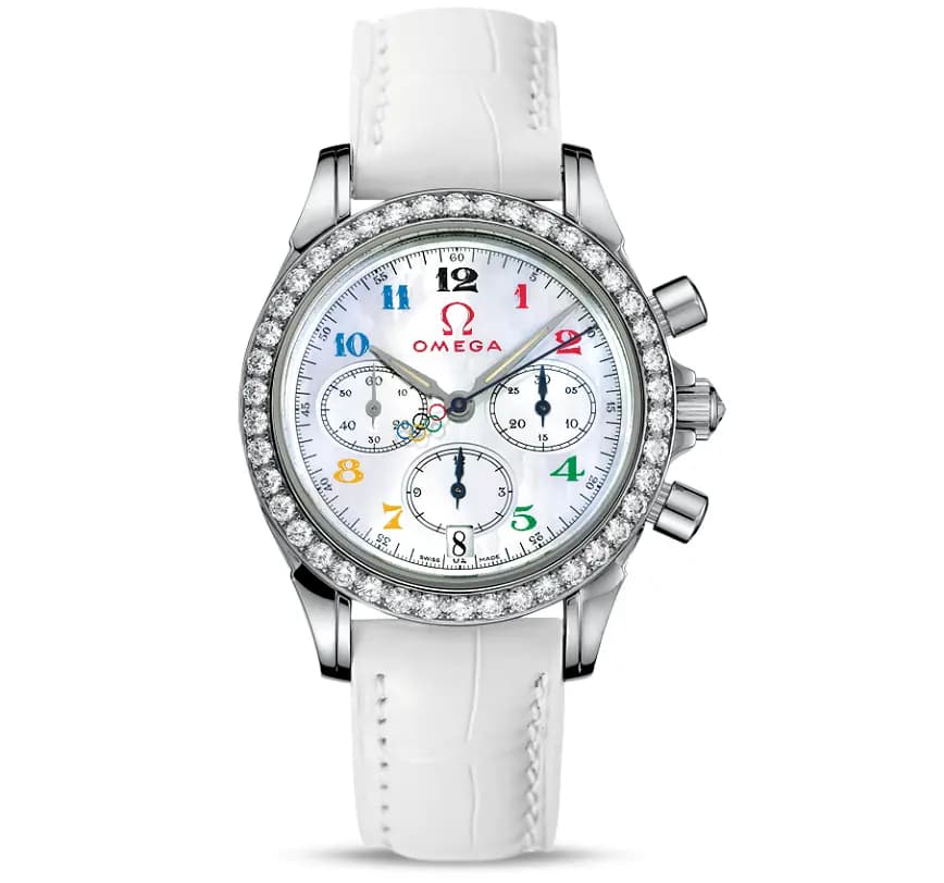 Đồng Hồ Omega Olympic Collection Timeless 'White' 4876-70-36 Đồng Hồ Omega Olympic Collection Timeless 'White' 4876-70-36