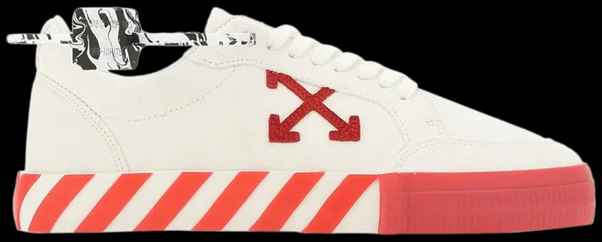 Giày Off-White Vulc Sneaker Low White Red OMIA085R21LEA002-0125 Giày Off-White Vulc Sneaker Low White Red OMIA085R21LEA002-0125