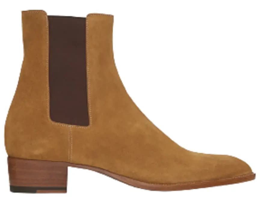 Giày Saint Laurent Wyatt Chelsea Boots In Suede 'Brown' 592017BT3009848 Giày Saint Laurent Wyatt Chelsea Boots In Suede 'Brown' 592017BT3009848