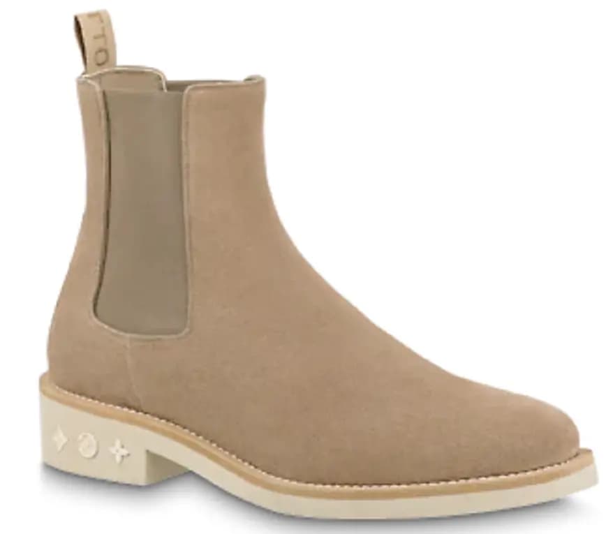 Giày Louis Vuitton Charonne Chelsea Boots Beige 1A9HLZ Giày Louis Vuitton Charonne Chelsea Boots Beige 1A9HLZ