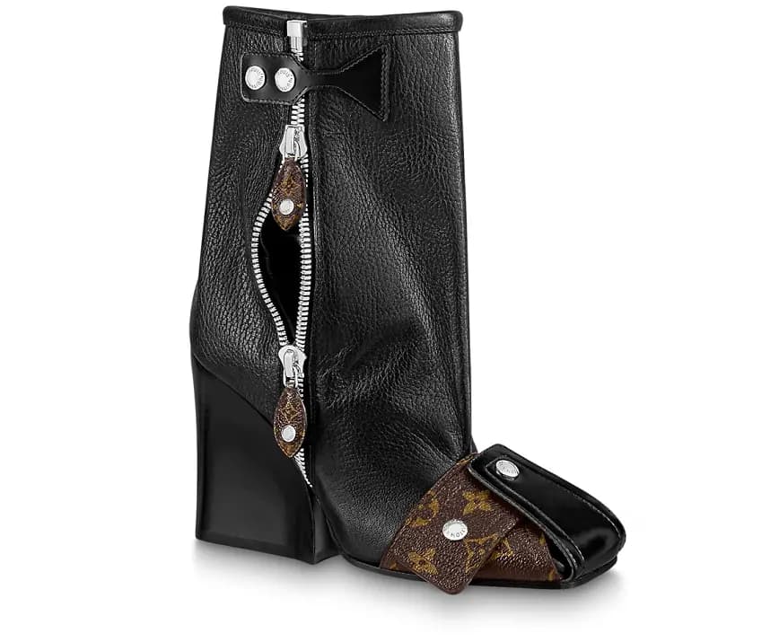 Giày Louis Vuitton Patti Wedge Half Boots 'Black' 1AACCZ Giày Louis Vuitton Patti Wedge Half Boots 'Black' 1AACCZ