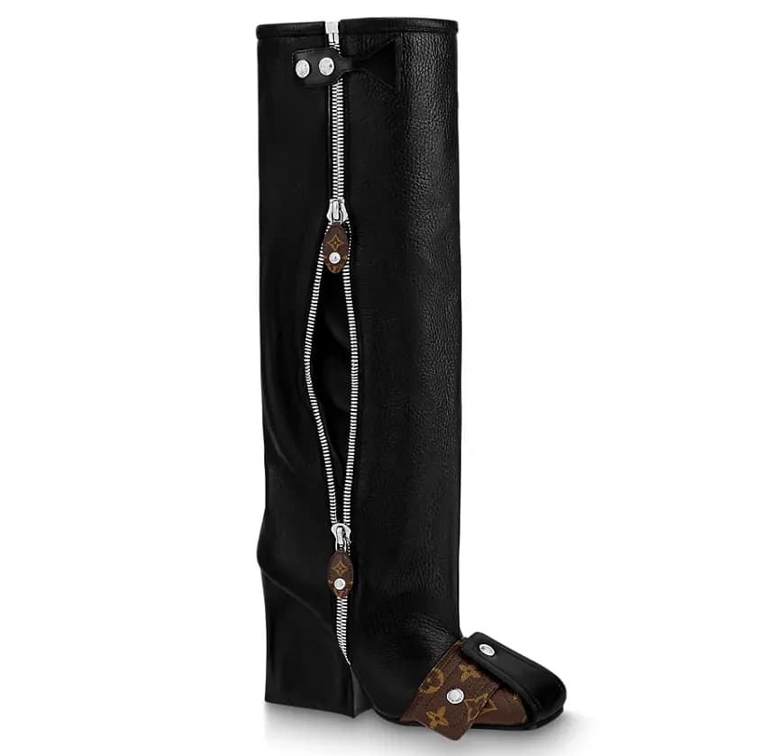 Giày Louis Vuitton Patti Wedge Half Boots 'Black' 1AAEC9 Giày Louis Vuitton Patti Wedge Half Boots 'Black' 1AAEC9