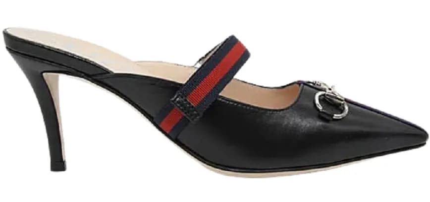 Giày Gucci Web Detail Mid Heel 549617-0HEX0-1094 Giày Gucci Web Detail Mid Heel 549617-0HEX0-1094