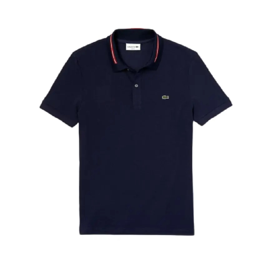 Áo Lacoste Polo Striped Accents Cotton Pique Navy Blue PH8522-00-166 — kich-thuoc: L Áo Lacoste Polo Striped Accents Cotton Pique Navy Blue PH8522-00-166 — kich-thuoc: L