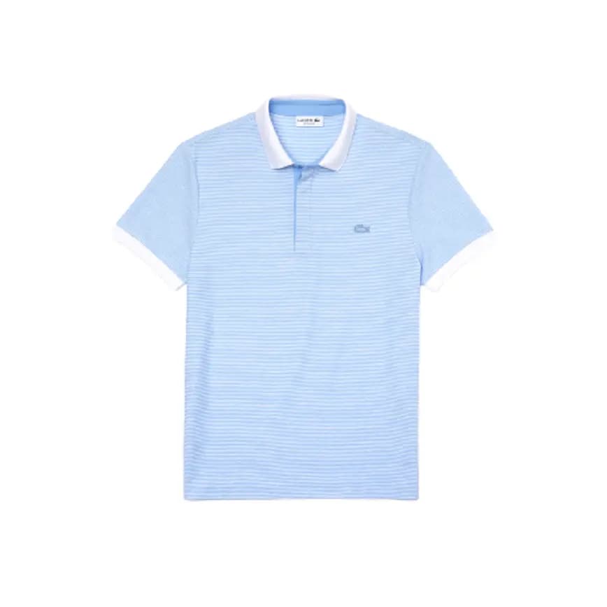 Áo Lacoste Linen Blend Striped Polo Blue PH9729-51G Áo Lacoste Linen Blend Striped Polo Blue PH9729-51G