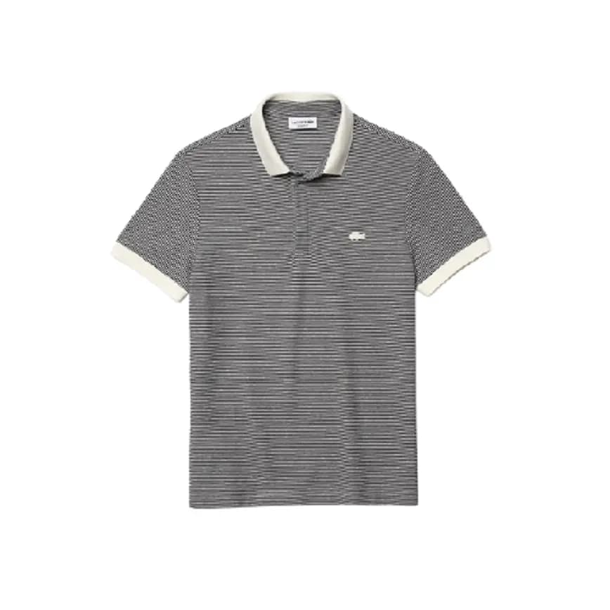 Áo Lacoste Linen Blend Striped Polo Grey PH9729-51G Áo Lacoste Linen Blend Striped Polo Grey PH9729-51G