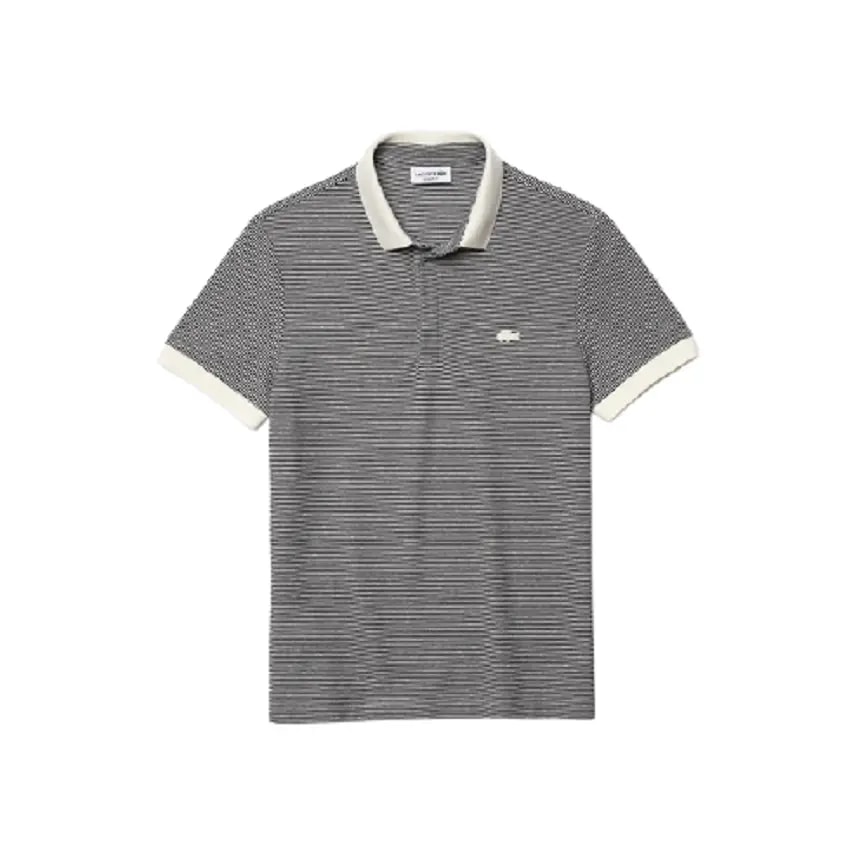 Áo Lacoste Linen Blend Striped Polo Grey PH9729-51G — kich-thuoc: M Áo Lacoste Linen Blend Striped Polo Grey PH9729-51G — kich-thuoc: M