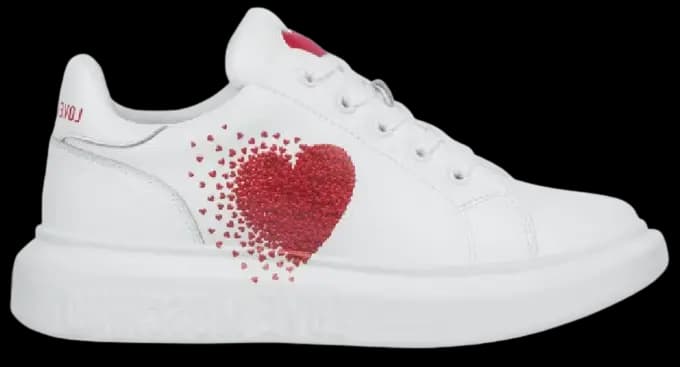 Giày Love Moschino Exploding Heart Nappa 'White' JA15154G1EIA0100 Giày Love Moschino Exploding Heart Nappa 'White' JA15154G1EIA0100