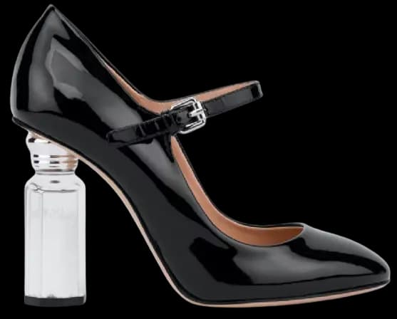 Giày Cao Gót Moschino Salt Pepper Mary Jane 'Black' MA1012AC1EMB00A Giày Cao Gót Moschino Salt Pepper Mary Jane 'Black' MA1012AC1EMB00A