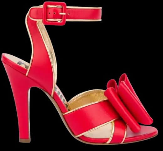 Giày Cao Gót Moschino Low Bow Calfskin 'Red' MA1641AC1EMFL501 Giày Cao Gót Moschino Low Bow Calfskin 'Red' MA1641AC1EMFL501