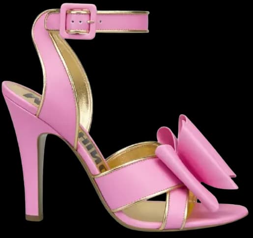 Giày Cao Gót Moschino Low Bow Calfskin 'Pink' MA1641AC1EMFL608 Giày Cao Gót Moschino Low Bow Calfskin 'Pink' MA1641AC1EMFL608