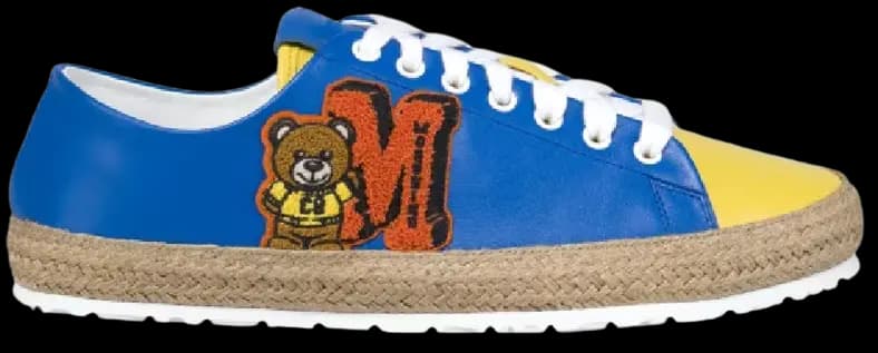 Giày Moschino Varsity Teddy Bear Calfskin 'Bluette' MB10313G0EGA140A Giày Moschino Varsity Teddy Bear Calfskin 'Bluette' MB10313G0EGA140A