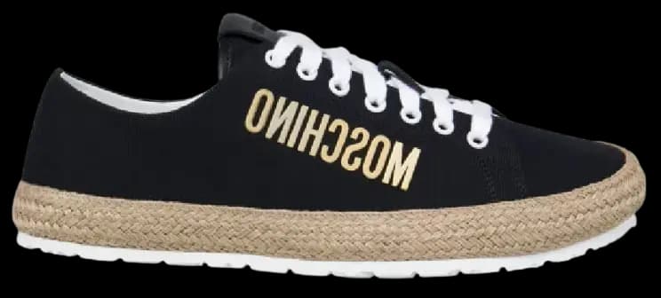 Giày Moschino Rope Sole Canvas 'Black' MB10343G0EGS0000 Giày Moschino Rope Sole Canvas 'Black' MB10343G0EGS0000