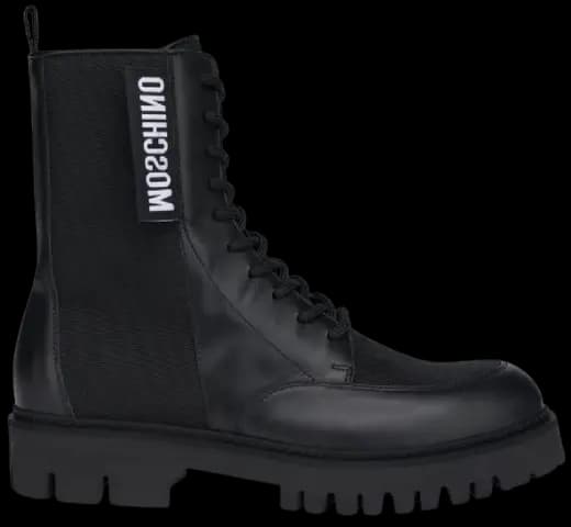 Giày Moschino Calfskin And Nylon 'Black' MB21014G1BGA300A Giày Moschino Calfskin And Nylon 'Black' MB21014G1BGA300A