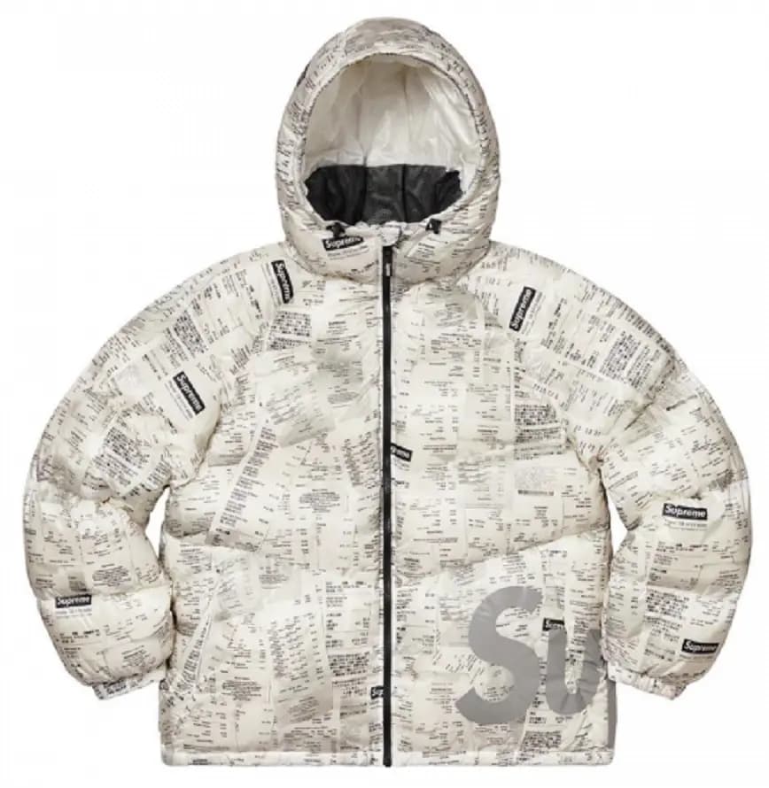 Áo Supreme Hooded Down Jacket Receipts Áo Supreme Hooded Down Jacket Receipts