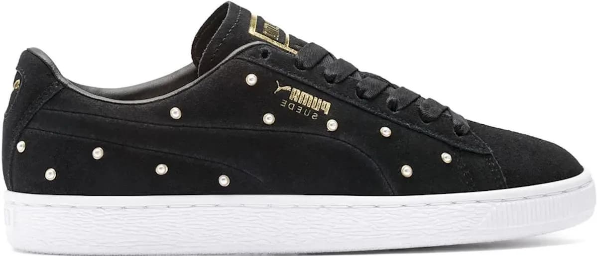 Giày Puma Suede Pearl Studs Wmns 'Black Puma Team Gold' 369934-01 Giày Puma Suede Pearl Studs Wmns 'Black Puma Team Gold' 369934-01