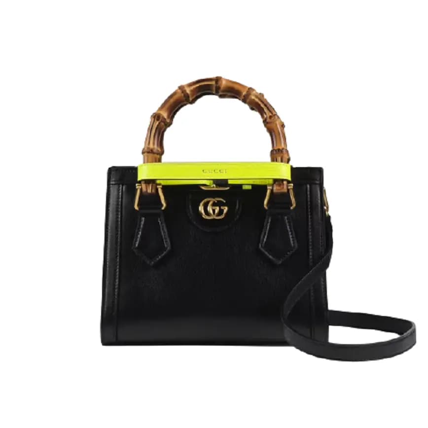 Túi Gucci Diana Mini Tote Black Leather 655661-17QDT-1175 Túi Gucci Diana Mini Tote Black Leather 655661-17QDT-1175