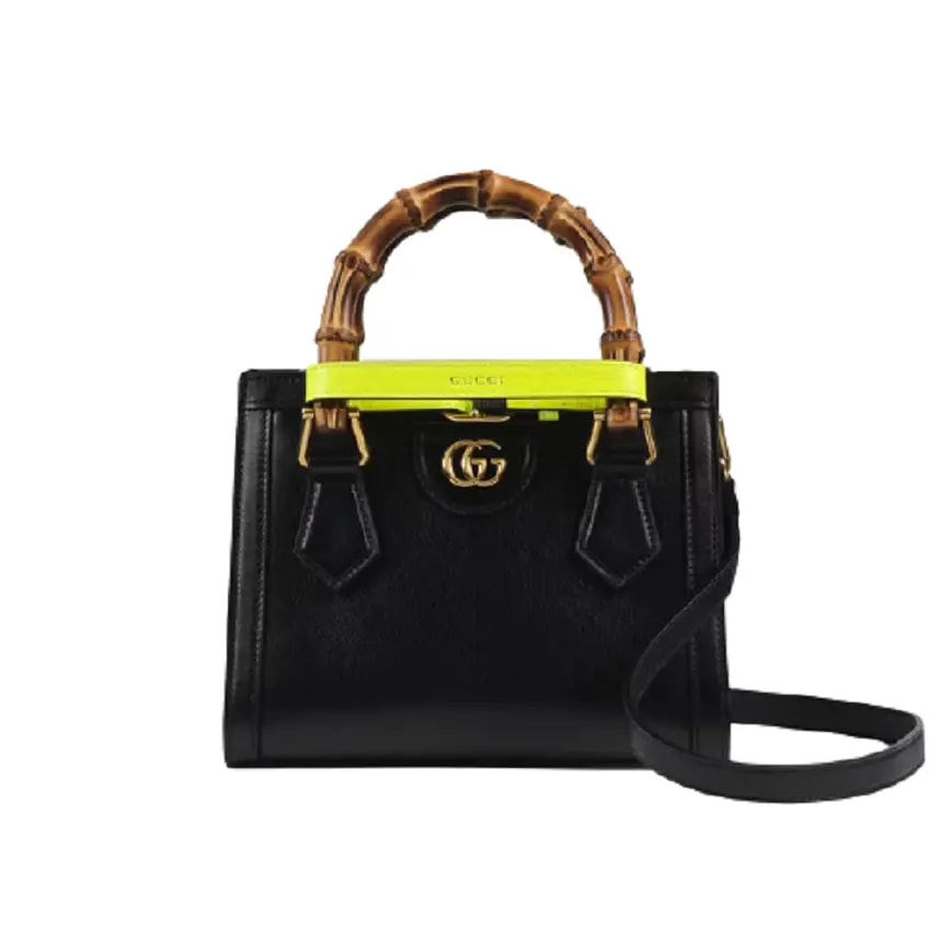 Túi Gucci Diana Mini Tote Black Leather 655661-17QDT-1175 Túi Gucci Diana Mini Tote Black Leather 655661-17QDT-1175