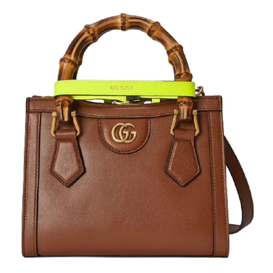Túi Gucci Diana Mini Tote Brown Leather 655661-17QDT-2582 Túi Gucci Diana Mini Tote Brown Leather 655661-17QDT-2582