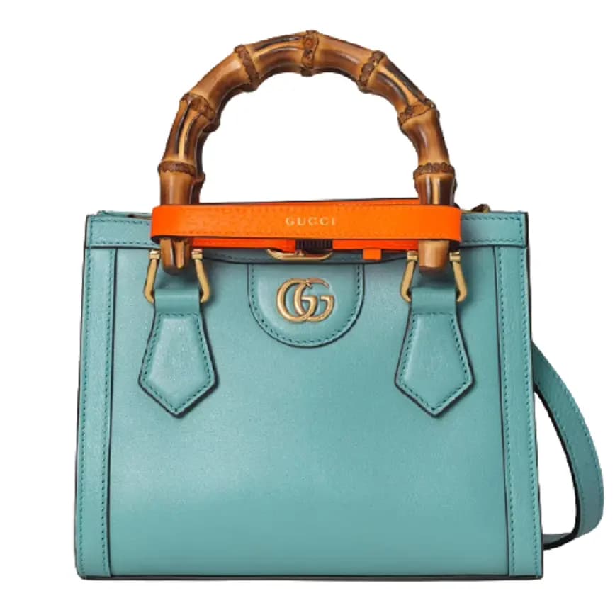 Túi Gucci Diana Mini Tote Light Blue Leather 655661-17QDT-4972 Túi Gucci Diana Mini Tote Light Blue Leather 655661-17QDT-4972
