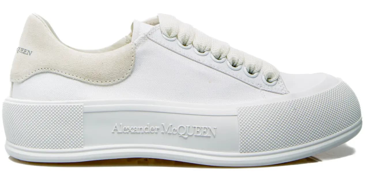 Giày Alexander McQueen Deck Plimsoll Low 'White' 654594-W4MV7-9000 Giày Alexander McQueen Deck Plimsoll Low 'White' 654594-W4MV7-9000