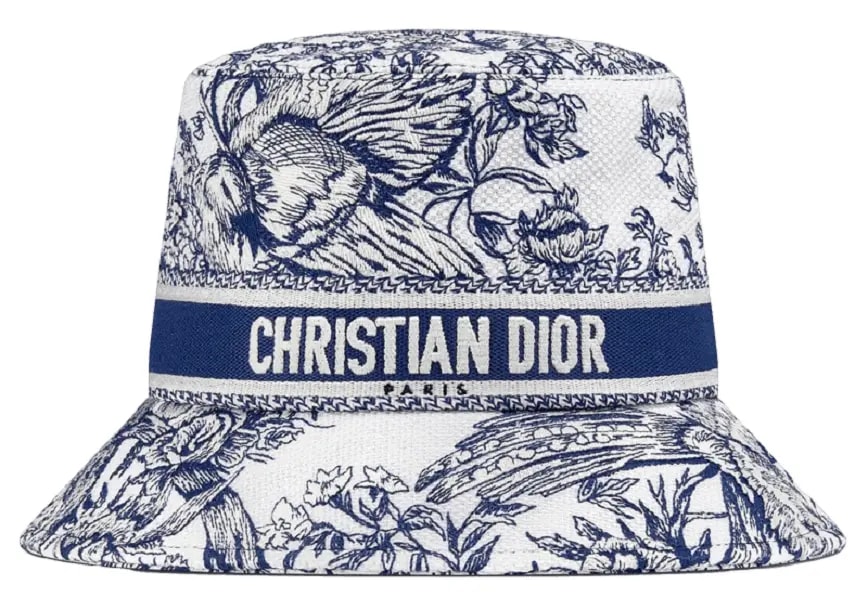 Mũ Dior D-Bobby Small Brim Bucket Hat 'White Blue' 31JAR923X132-C082 — kich-thuoc: 56 Mũ Dior D-Bobby Small Brim Bucket Hat 'White Blue' 31JAR923X132-C082 — kich-thuoc: 56