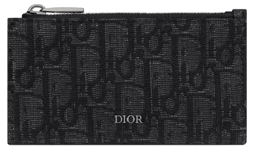 Ví Dior Zipped Card Holder 'Grained Black Dior' 2ESBC250YSE-H03E Ví Dior Zipped Card Holder 'Grained Black Dior' 2ESBC250YSE-H03E