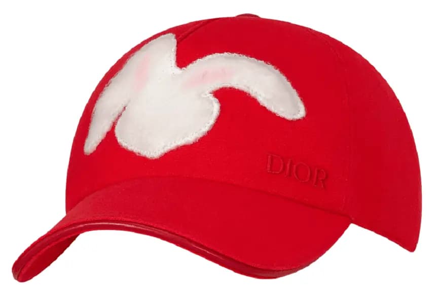 Mũ Dior By Erl Baseball Cap 'Red Canvas' 313C924A5761-C380 Mũ Dior By Erl Baseball Cap 'Red Canvas' 313C924A5761-C380