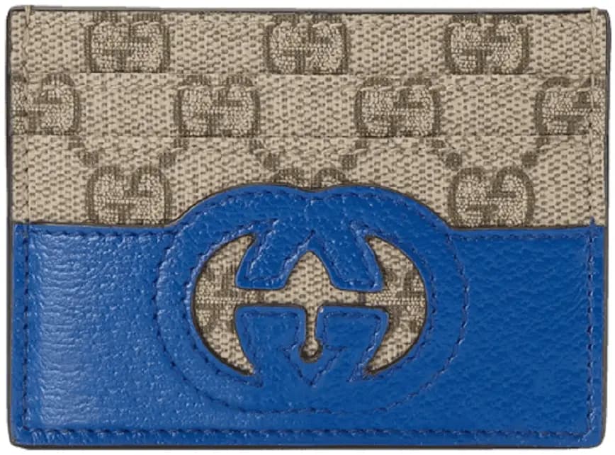 Ví Gucci Card Case Interlocking G 'Beige Blue' 701425-K9GSG-9972 Ví Gucci Card Case Interlocking G 'Beige Blue' 701425-K9GSG-9972