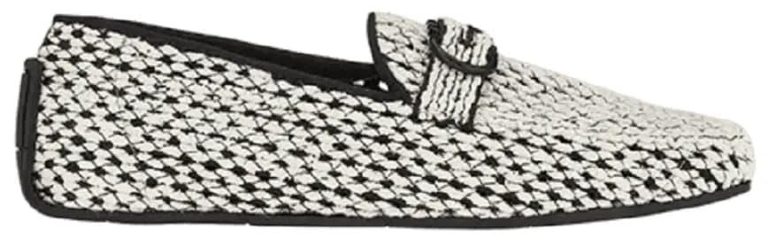 Giày Salvatore Ferragamo Driver Gancini Crochet 'White' 020672-751408 Giày Salvatore Ferragamo Driver Gancini Crochet 'White' 020672-751408