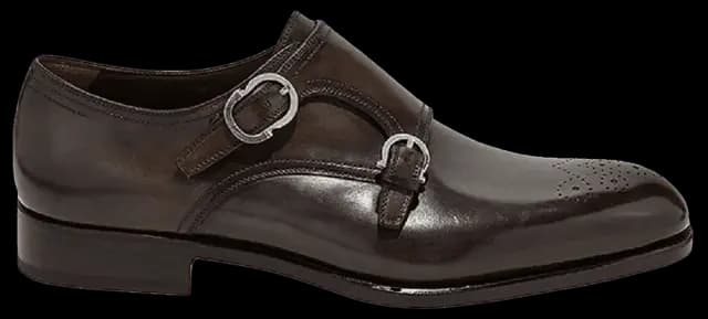 Giày Salvatore Ferragamo Double Monkstrap 'Stone' 02B141-698882 Giày Salvatore Ferragamo Double Monkstrap 'Stone' 02B141-698882