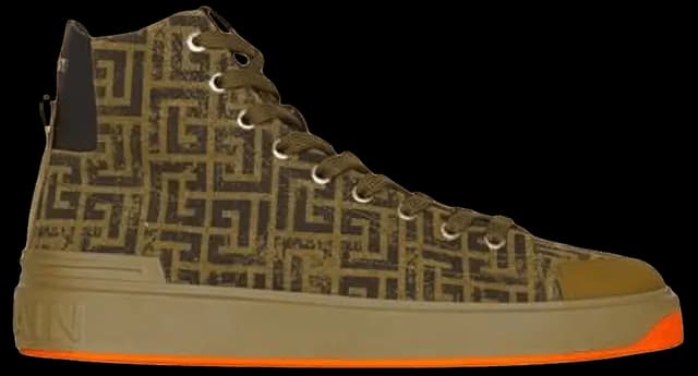 Giày Balmain B-court High Top 'Khaki And Black' XM1VG290TCVM7UA Giày Balmain B-court High Top 'Khaki And Black' XM1VG290TCVM7UA