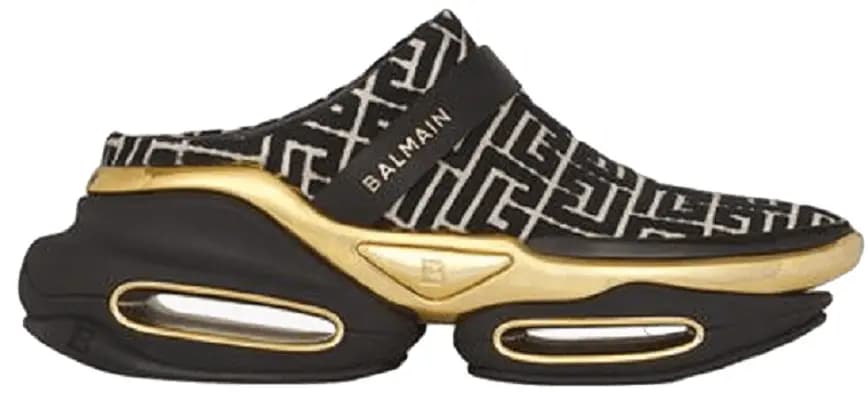 Giày Balmain B-bold Mule Bicolor Jacquard 'Ivory And Black' XN1VL686TJSCGFE Giày Balmain B-bold Mule Bicolor Jacquard 'Ivory And Black' XN1VL686TJSCGFE