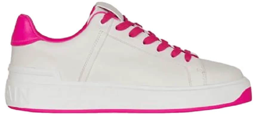 Giày Balmain B-court 'White And Neon Pink' XN1VI690LVTAGIG Giày Balmain B-court 'White And Neon Pink' XN1VI690LVTAGIG