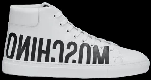 Giày Moschino Leather High With Logo 'White' MB15052G08GA0100 Giày Moschino Leather High With Logo 'White' MB15052G08GA0100
