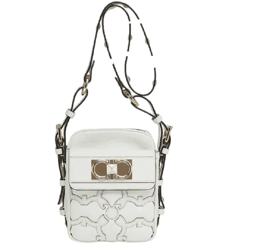 Túi Salvatore Ferragamo Gancini Camera Case 'White' 212284-756019 Túi Salvatore Ferragamo Gancini Camera Case 'White' 212284-756019