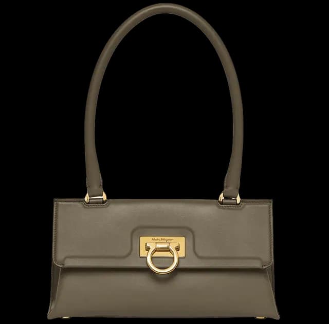 Túi Salvatore Ferragamo Trifolio Swing Bag 'Oliver Green' 211495-754362 Túi Salvatore Ferragamo Trifolio Swing Bag 'Oliver Green' 211495-754362