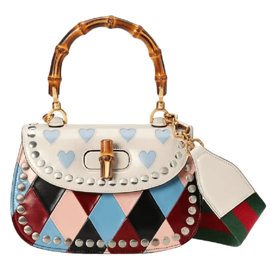Túi Gucci Lovelight Bamboo 1947 Small Top Handle Bag 'Light Blue Pink' 675797-AAAW4-4950 Túi Gucci Lovelight Bamboo 1947 Small Top Handle Bag 'Light Blue Pink' 675797-AAAW4-4950
