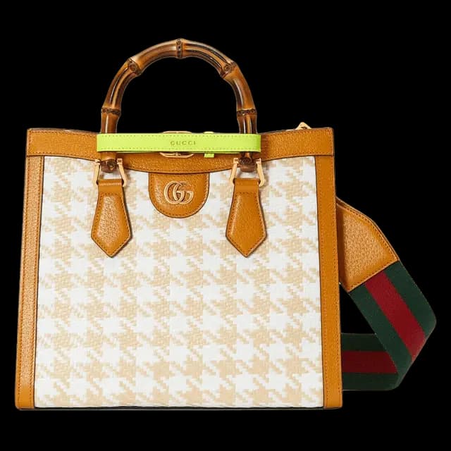 Túi Gucci Diana Small Houndstooth Tote 'Beige' 702721-UZPBT-8046 Túi Gucci Diana Small Houndstooth Tote 'Beige' 702721-UZPBT-8046